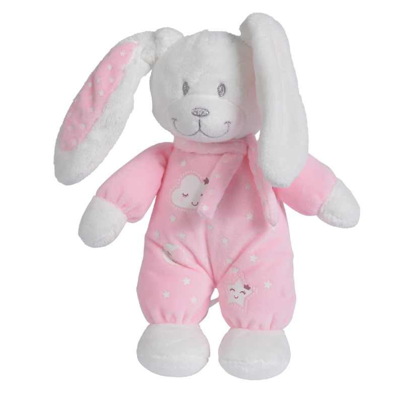  - new boone glow soft toy pink rabbit 30 cm 